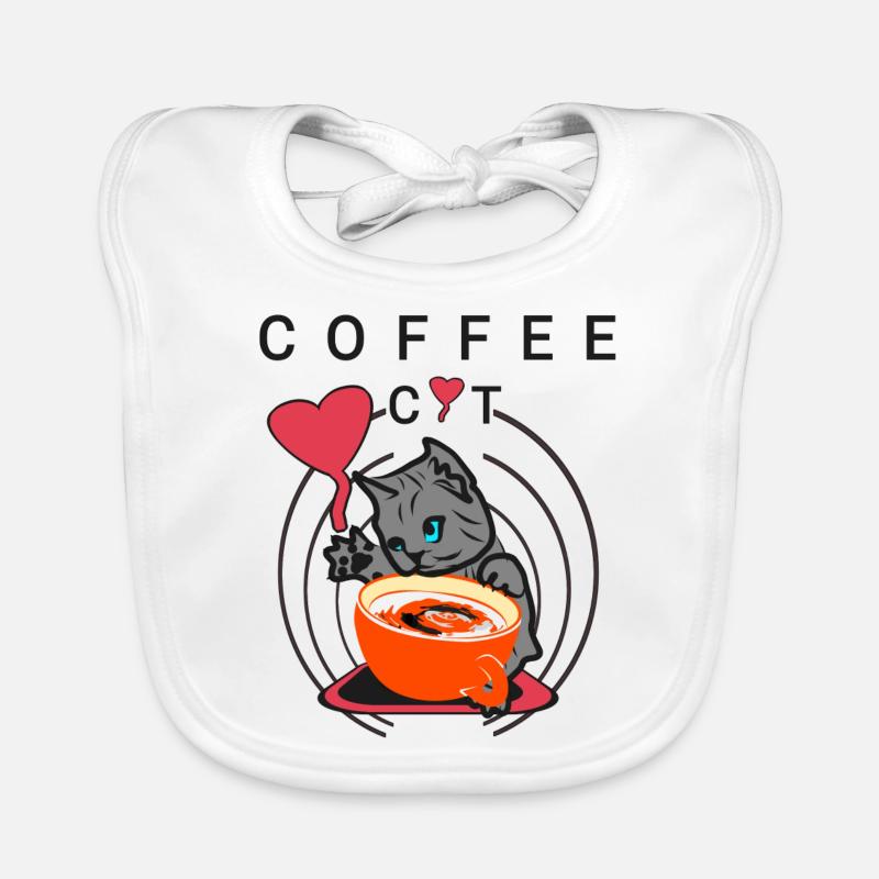 Coffee cat Baby Bio-Lätzchen