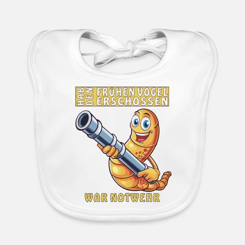 SHOT THE EARLY BIRD SELF-DEFENSE Organic Baby Bibs