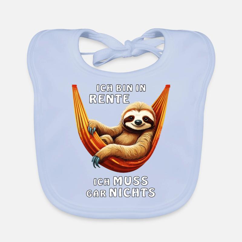 BIN IN RENTE ICH MUSS GAR NICHTS Baby Bio-Lätzchen