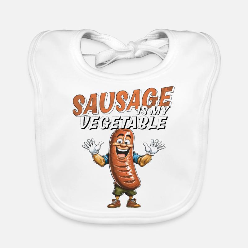 SAUSAGE IS MY VEGETABLE Baby Bio-Lätzchen