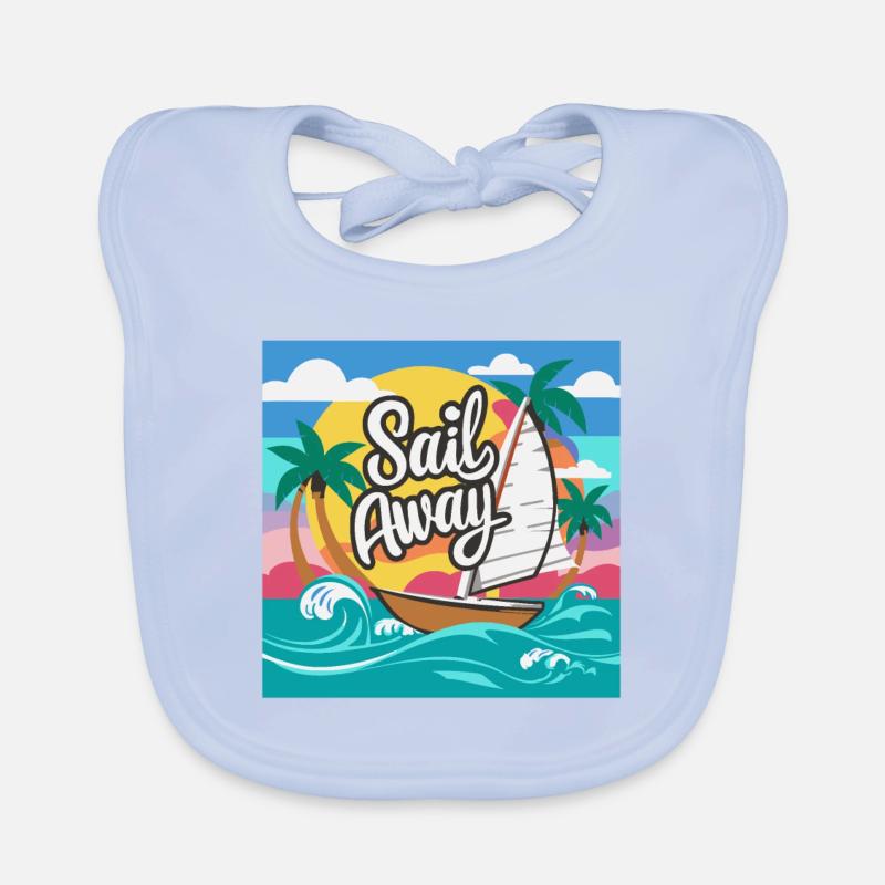 BATEAUX, NAVIGUEZ Bavoir bio Bébé