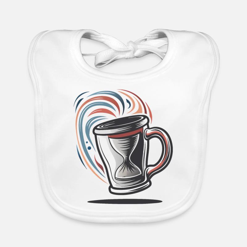 EINE ZEITREISENDE KAFFEETASSE Baby Bio-Lätzchen