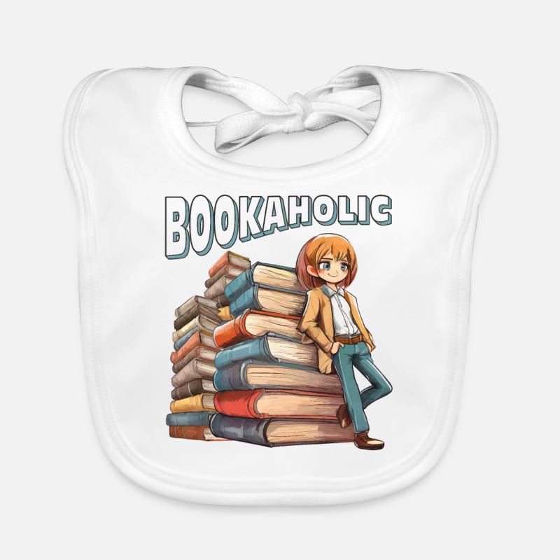 BOOKS BOOKAHOLIC Organic Baby Bibs