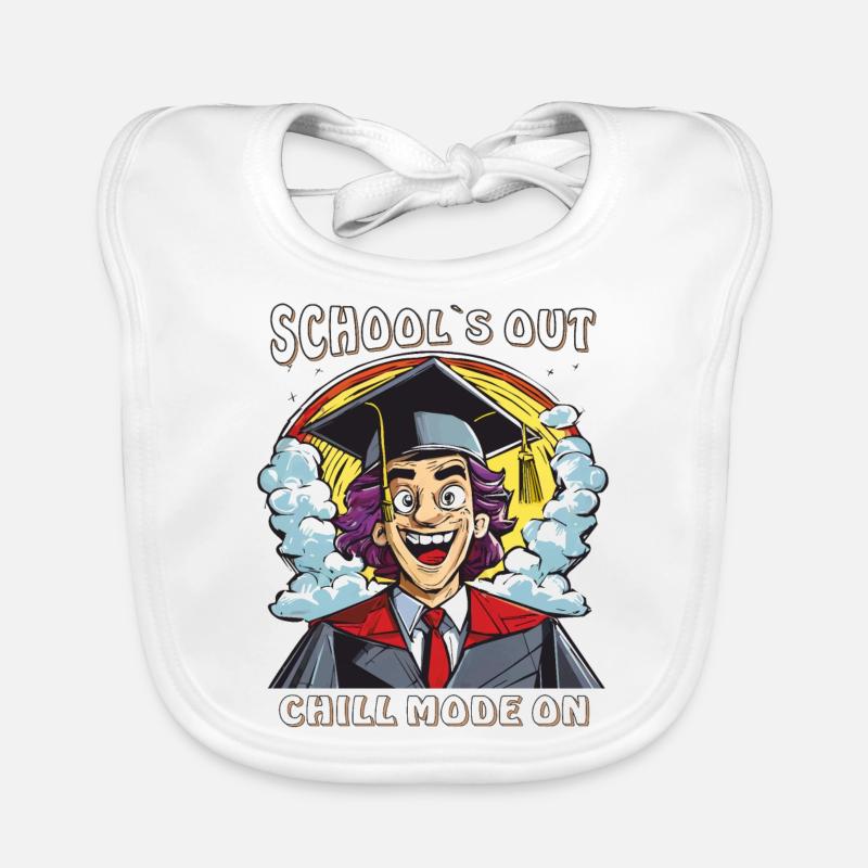 SCHOOL`S OUT CHILL MODE ON Baby Bio-Lätzchen