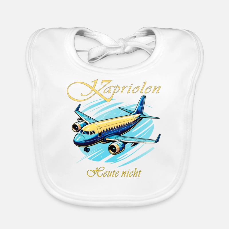 AIRPLANE Capers Not today Organic Baby Bibs