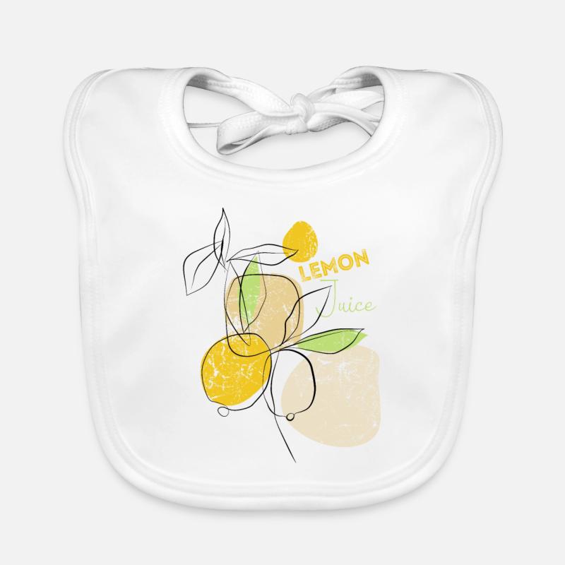 Lemon Lemon Juice - Expressionist - Art Organic Baby Bibs