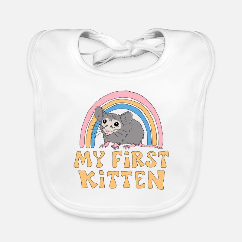 Mause Ratte Kätzchen Mäuschen Spruch Haustier Baby Bio-Lätzchen