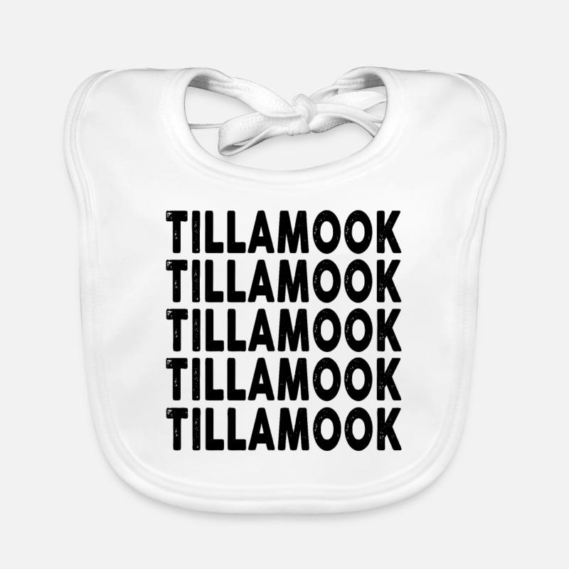Tillamook County Oregon Regenbogen Textdesign Baby Bio-Lätzchen