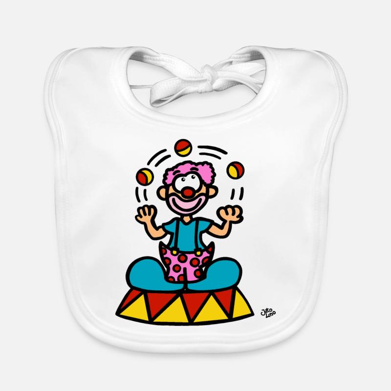 A clown Organic Baby Bibs