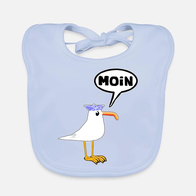 Moin Seagull Rubber Boots Boots Speech Bubble Organic Baby Bibs
