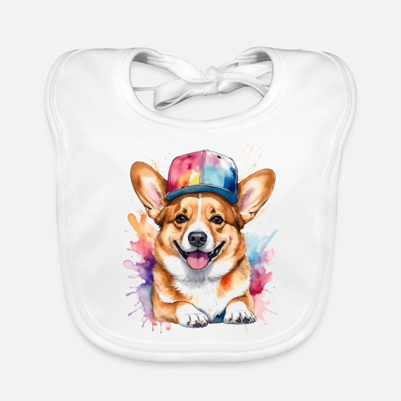 Corgi Snapback Cap Hund Lustig Tier Design Print Baby Bio-Lätzchen
