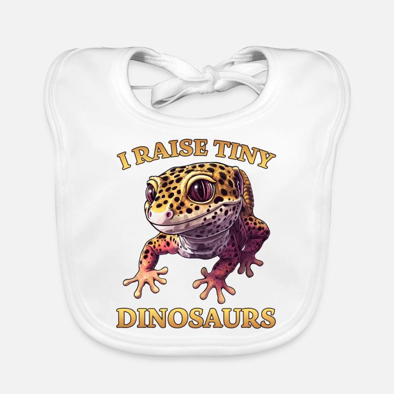 Gecko léopard disant drôle Gecko léopard cadeau Bavoir bio Bébé