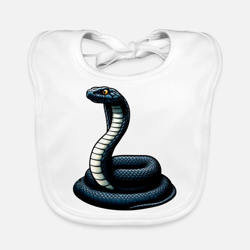 Schwarze Schlangen-Mamba Baby Bio-Lätzchen