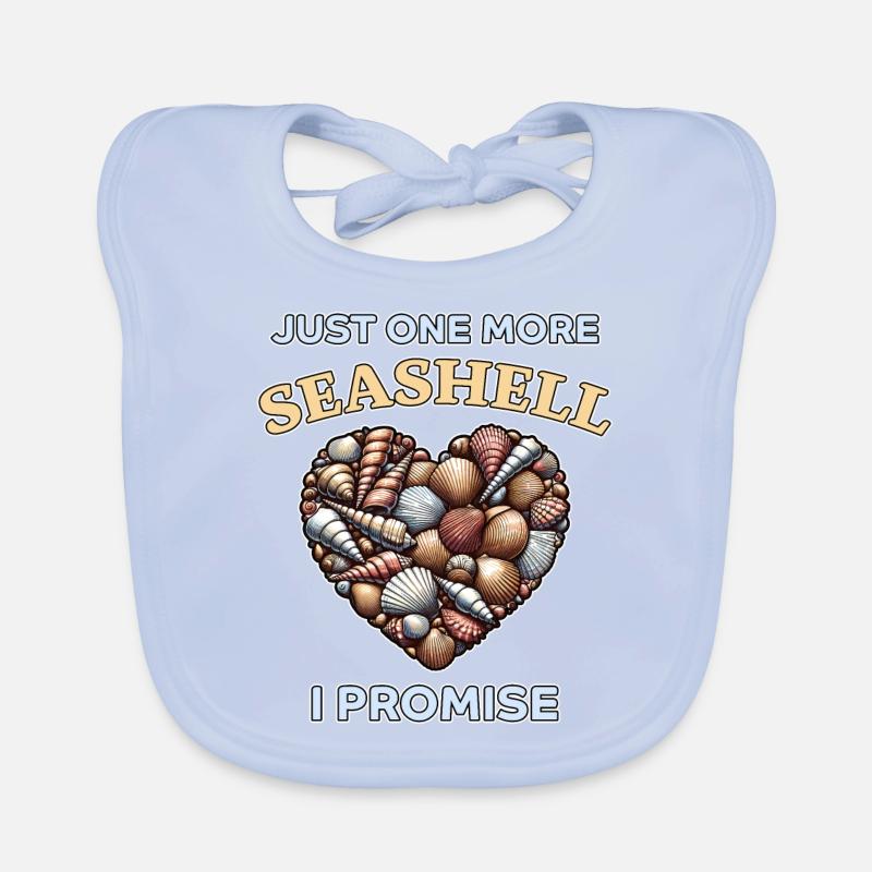 Seashells Beach Shells Shell Collector Gift Organic Baby Bibs