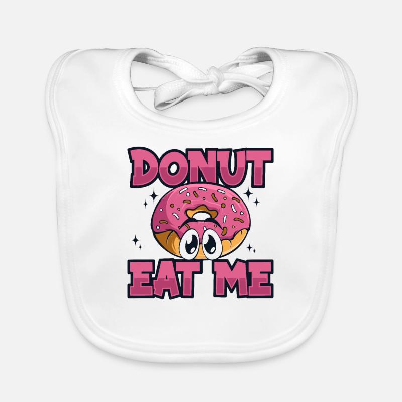 Donut Eat Me Doughnut Glazed Maker Lover Donut Bavoir bio Bébé