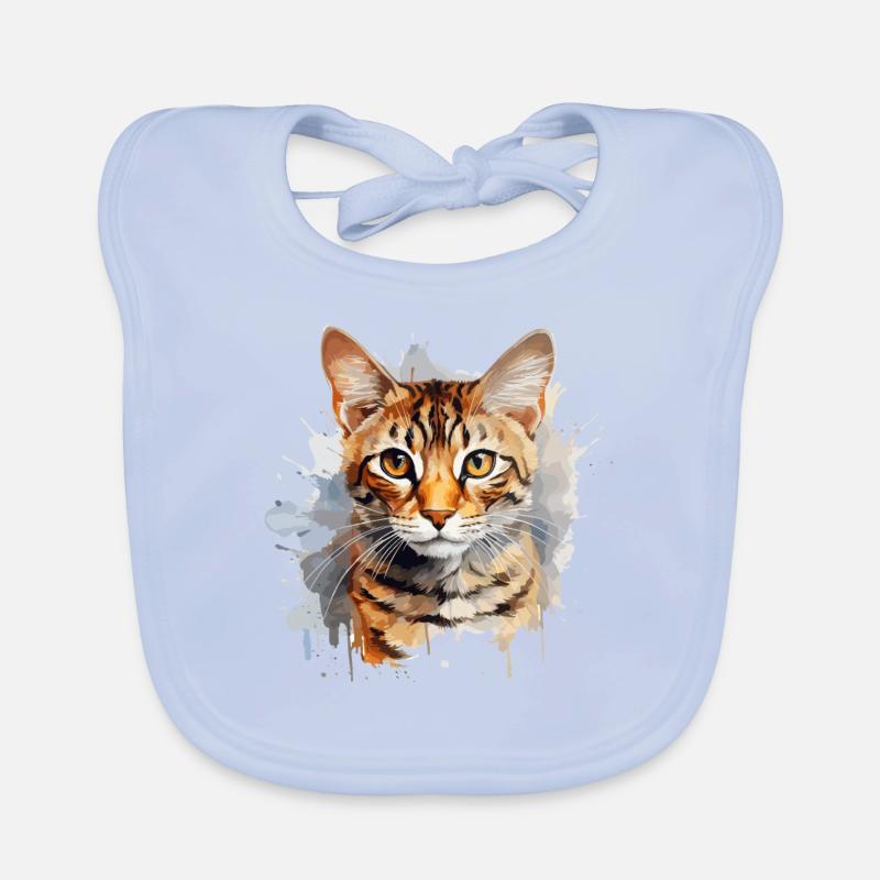 Chat du Bengale Bavoir bio Bébé