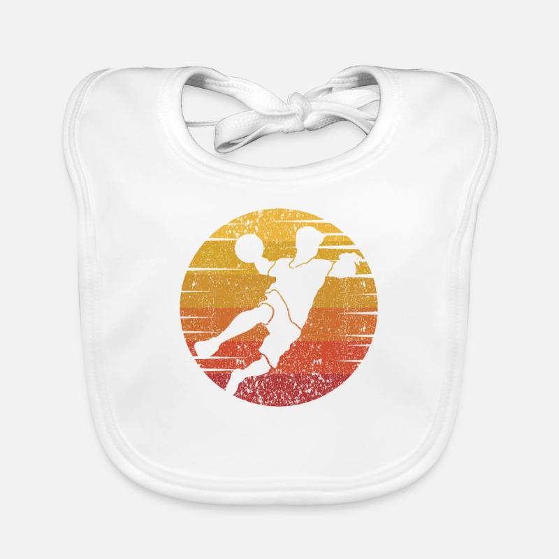 Retro Team Game Prisonball Player Dodgeball Organic Baby Bibs