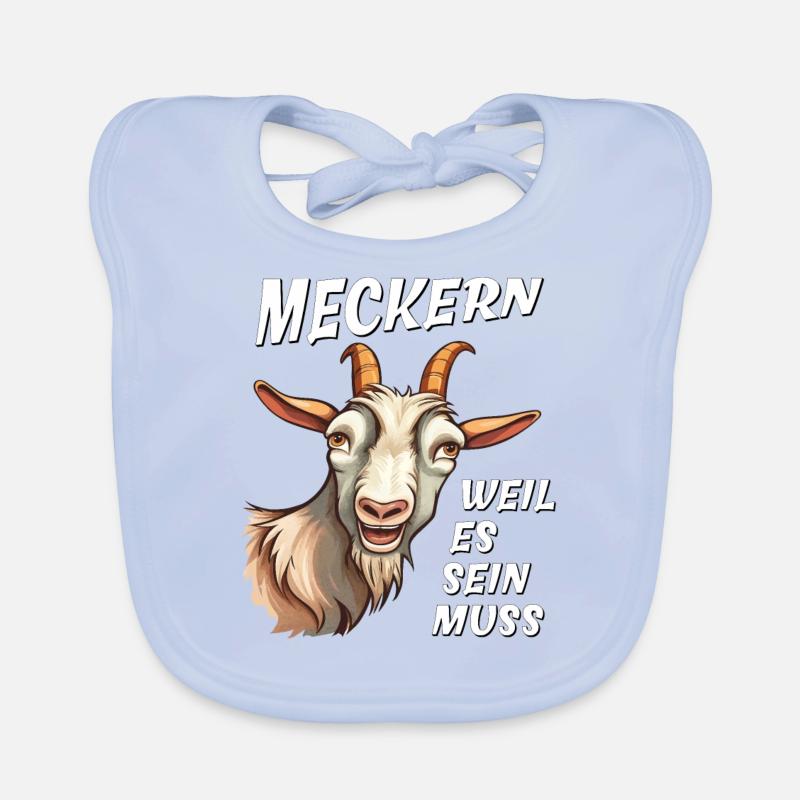 GOAT BLEATING BECAUSE IT HAS TO BE Organic Baby Bibs