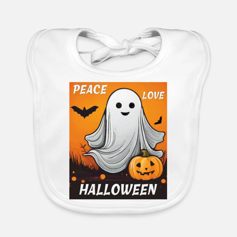 PAIX AMOUR HALLOWEEN Bavoir bio Bébé
