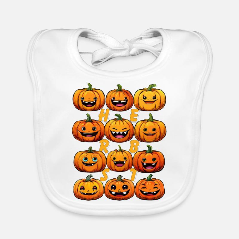 AUTUMN PUMPKIN Organic Baby Bibs