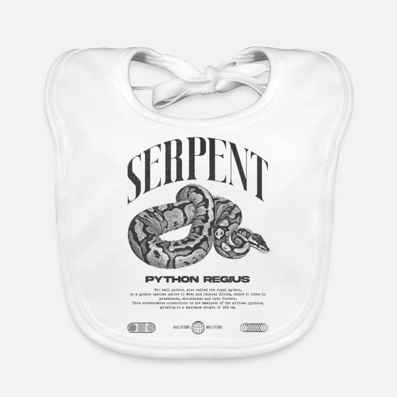 Ball Python Moderne Reptilienwärter Streetwear Baby Bio-Lätzchen