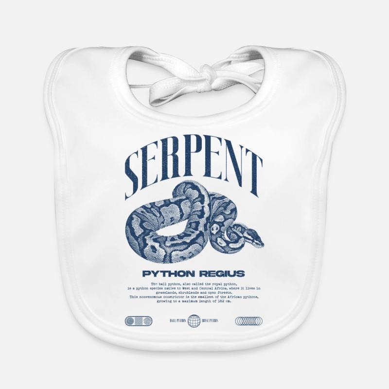 Ball Python Moderne Reptilienwärter Streetwear Baby Bio-Lätzchen