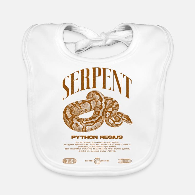 Ball Python Moderne Reptilienwärter Streetwear Baby Bio-Lätzchen