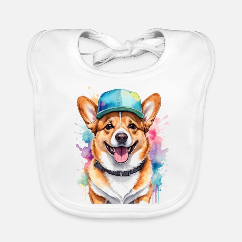 Corgi Snapback Cap Hund Lustig Tier Design Print Baby Bio-Lätzchen