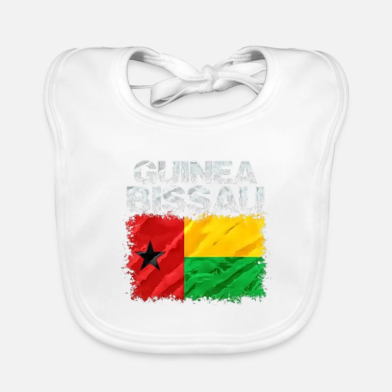 Guinée-Bissau - Bavoir bio Bébé - blanc