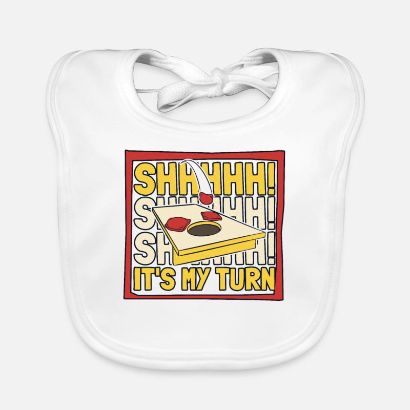 Psst, ich bin dran Spielbretter Sitzsack Baby Bio-Lätzchen