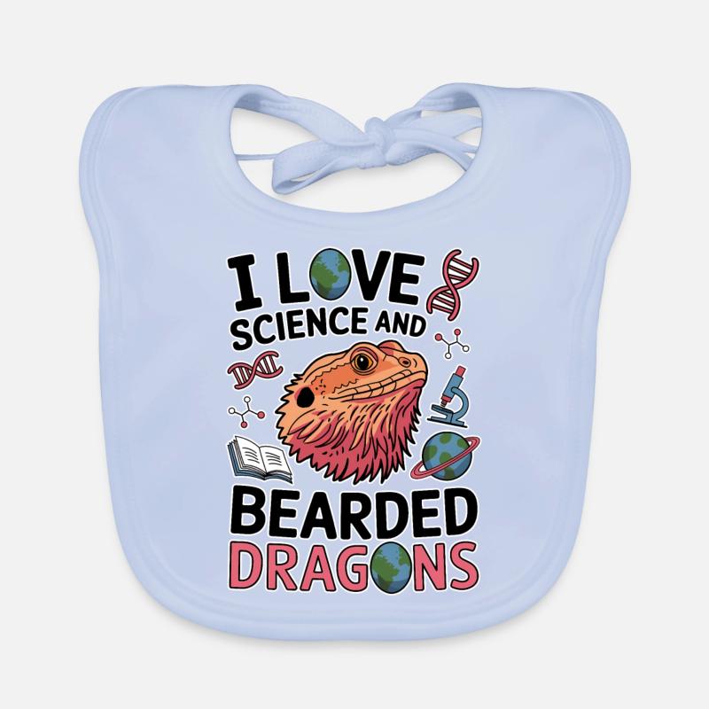 Bearded Dragon Science Student Bearded Dragon Gift Organic Baby Bibs