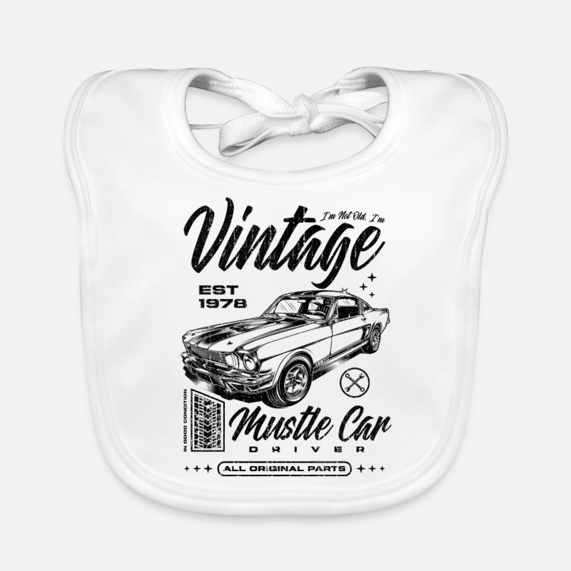 Ich bin nicht alt, ich bin ein Oldtimer, Oldtimer, Jahrgang 1978 Baby Bio-Lätzchen