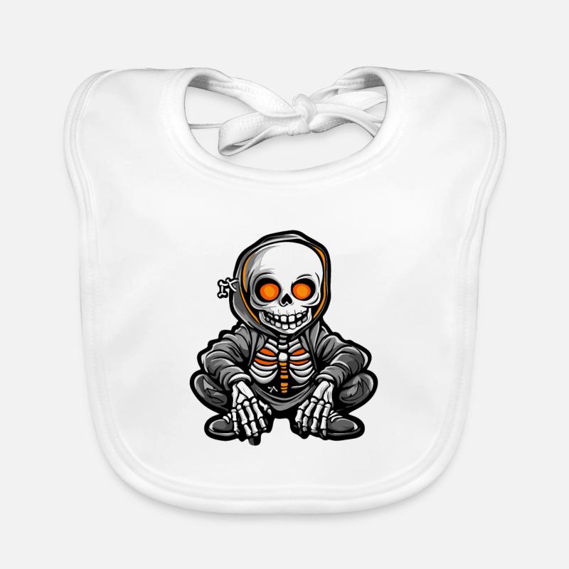 Squelette Halloween Bavoir bio Bébé