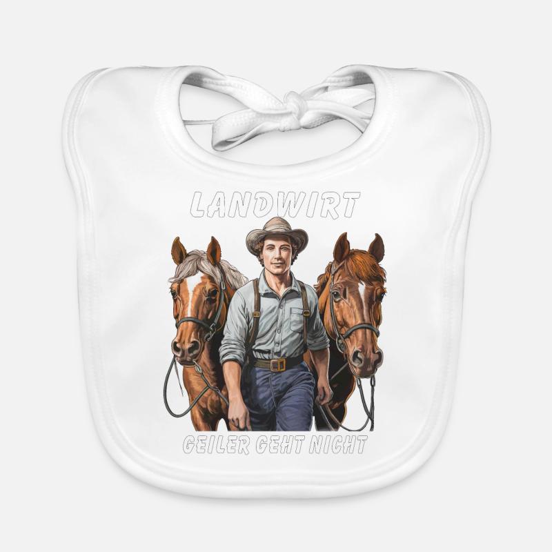 HORSES FARMER DOESN'T GET BETTER THAN THIS Organic Baby Bibs