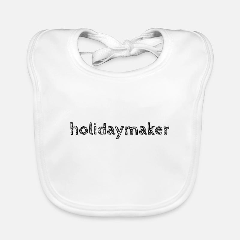 Urlauber Textgestaltung Holidaymaker Text Design Baby Bio-Lätzchen