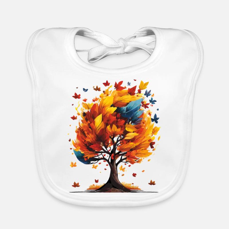 HERBST BAUM Baby Bio-Lätzchen