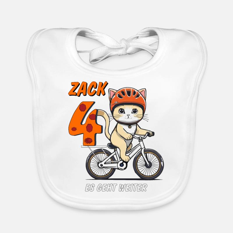 CAT BICYCLE ZACK FOUR Organic Baby Bibs