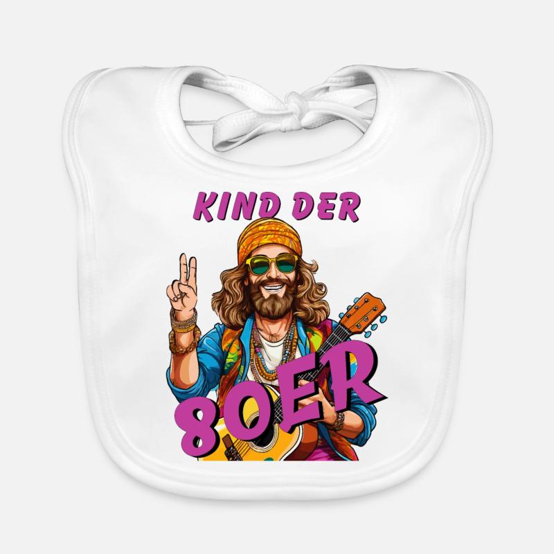 MANN KIND DER 80er Baby Bio-Lätzchen