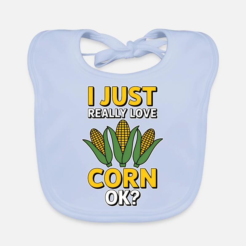 Corn on the cob saying corn funny corn on the cob gift Organic Baby Bibs