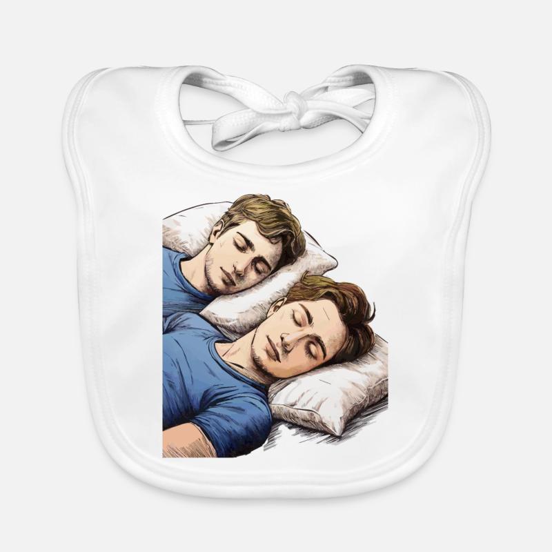 MEN SLEEPING Organic Baby Bibs