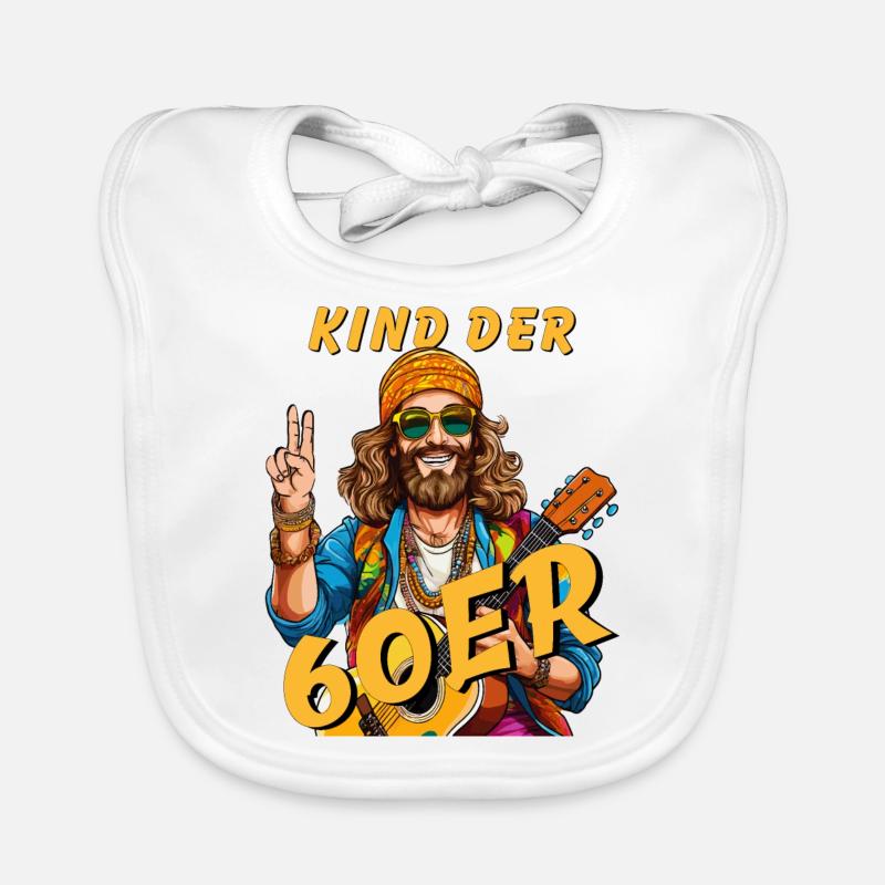 MANN KIND DER 60er Baby Bio-Lätzchen