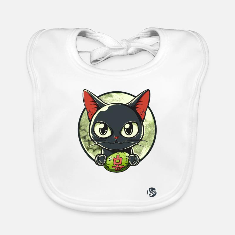 Japanische graue Katze Baby Bio-Lätzchen