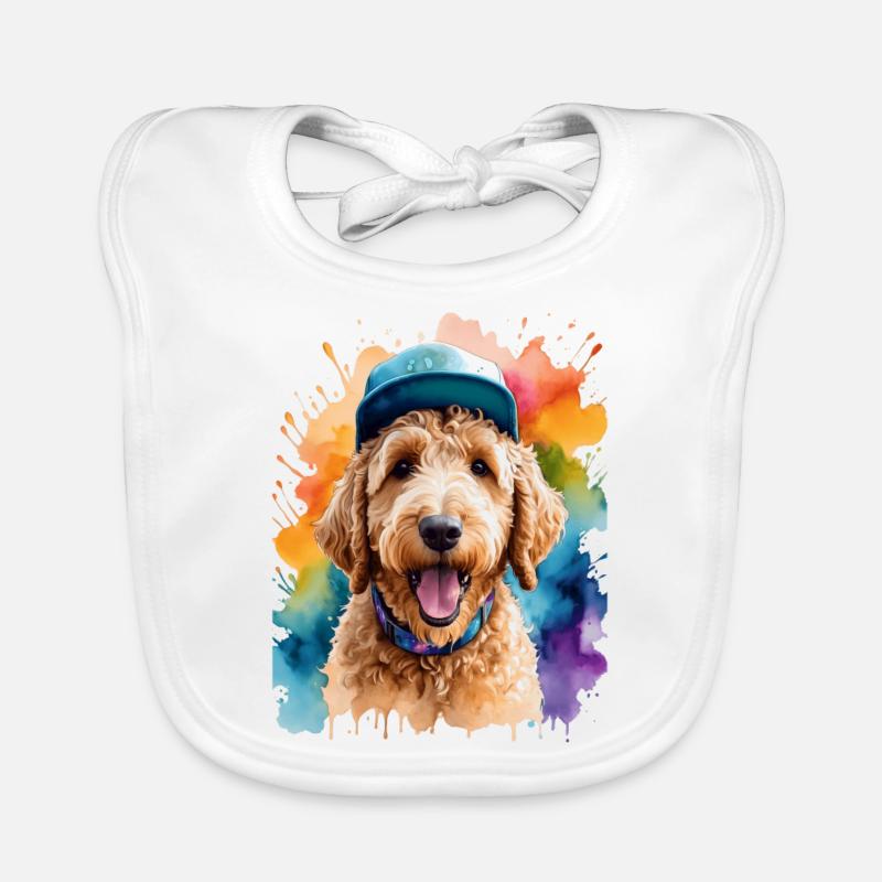 Goldendoodle Snapback Cap Hund Tier Design Print Baby Bio-Lätzchen
