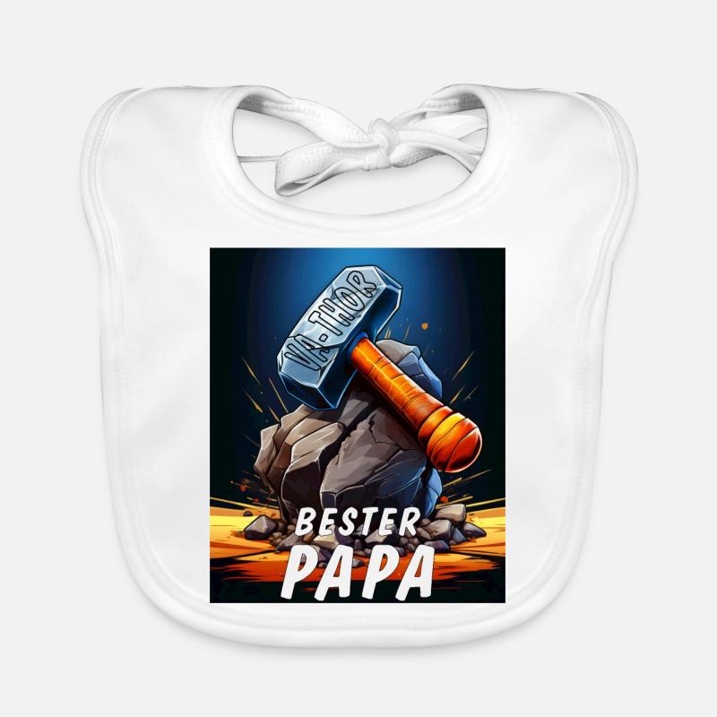 VA-THOR HAMMER MEILLEUR PAPA Bavoir bio Bébé