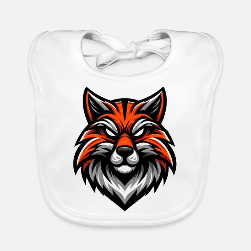 Ginger Cat Illustration Organic Baby Bibs