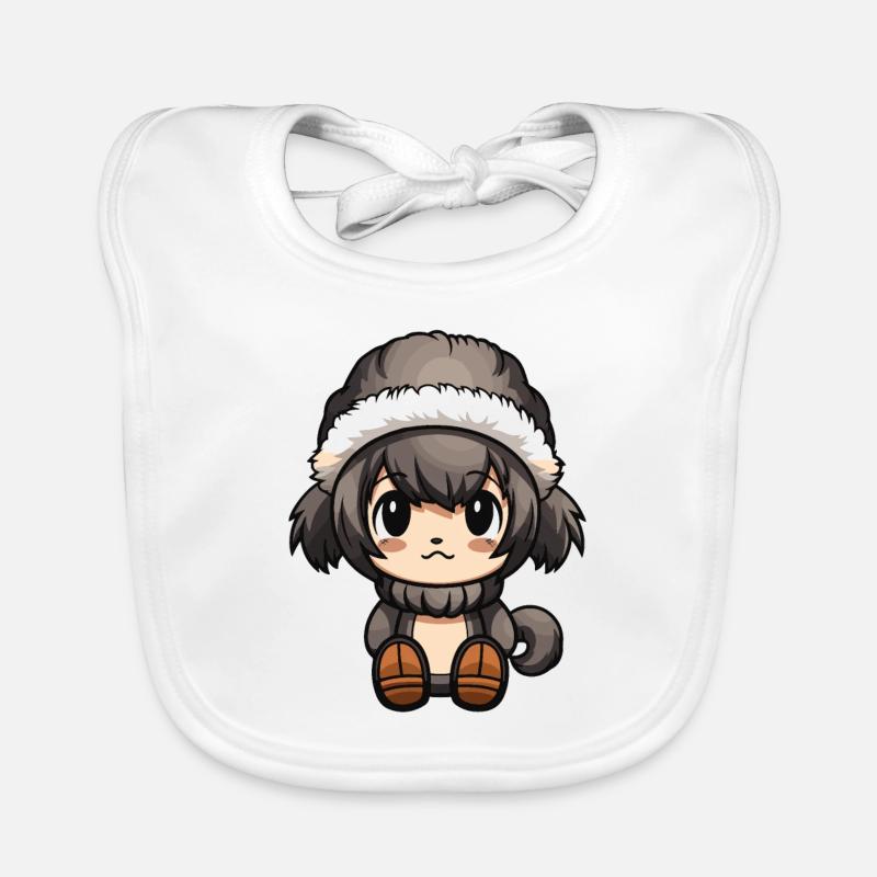 Affe Winter Comic Niedlich Baby Bio-Lätzchen