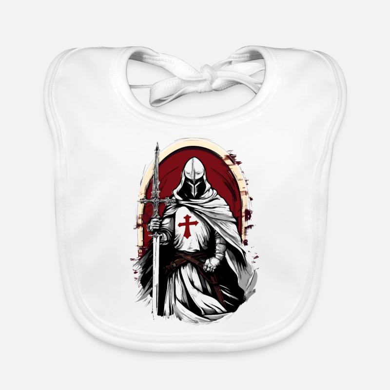 Crusader Knight with Organic Baby Bibs