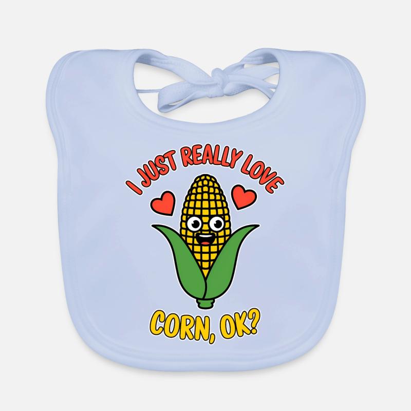 Corncob saying corn funny corncob gift Organic Baby Bibs