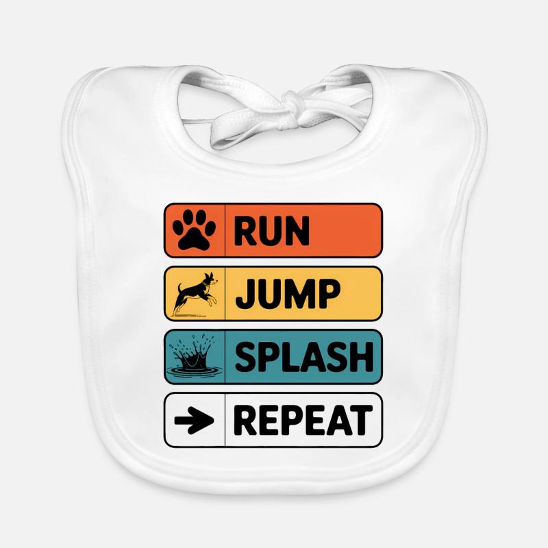 Dock Diving Dire Dog Diving Dock Diving Cadeau Bavoir bio Bébé