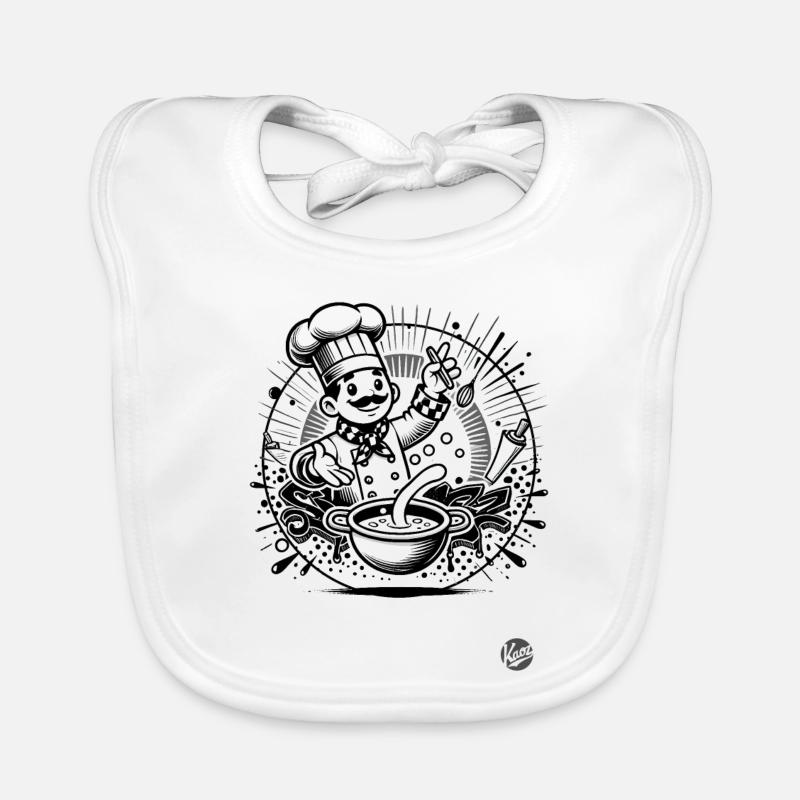 Le Chef - the chef in the kitchen Organic Baby Bibs